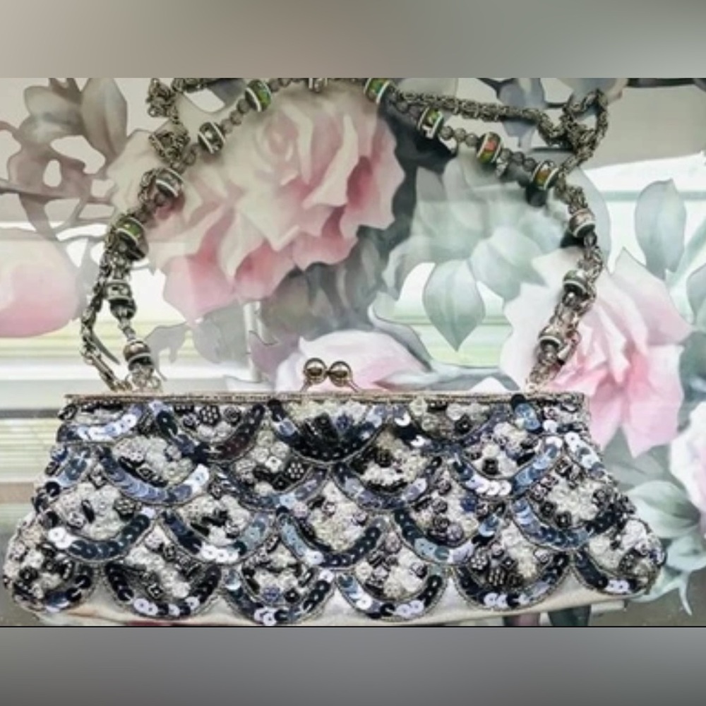 Vintage Apt.9 Beaded Sequin Clutch Evening Bag